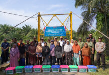Danrem 041/Gamas Ikuti Vidcon Ground Breaking Pembangunan Jembatan Perintis Garuda di Bengkulu Tengah